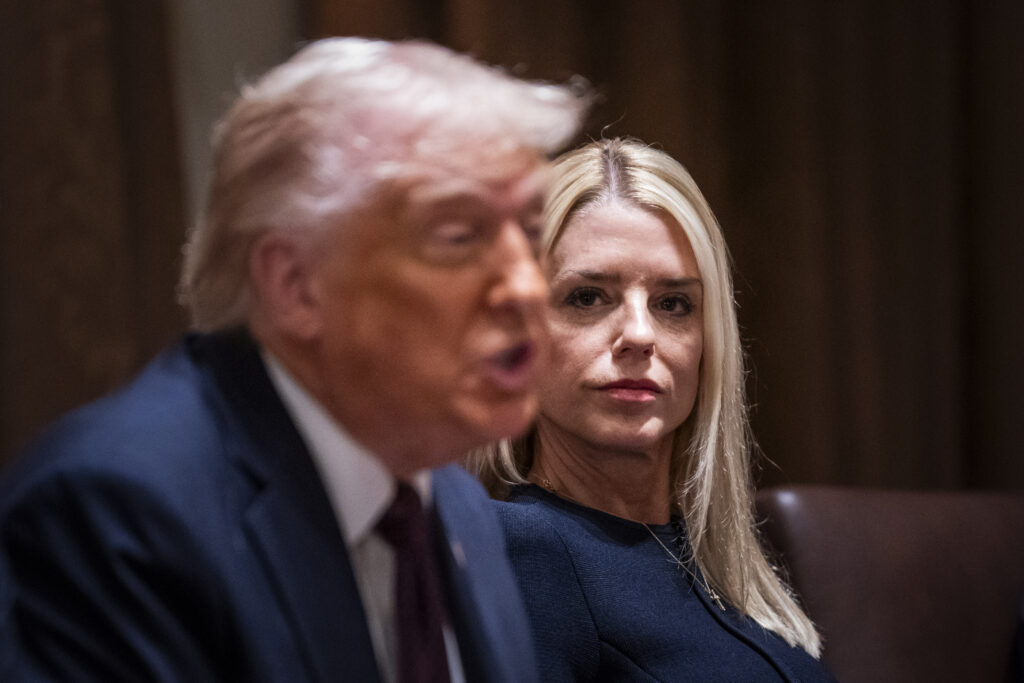 President Donald Trump and Attorney General Pam Bondi