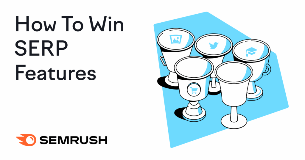 SERP Features menu in Semrush