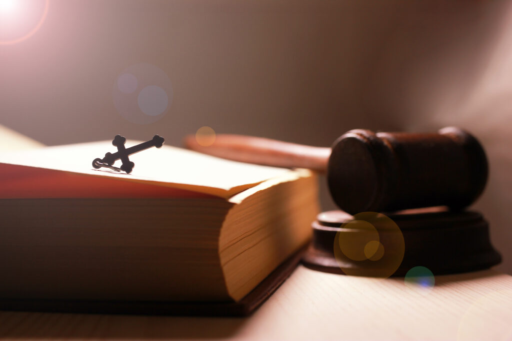 Religion in the court illustration