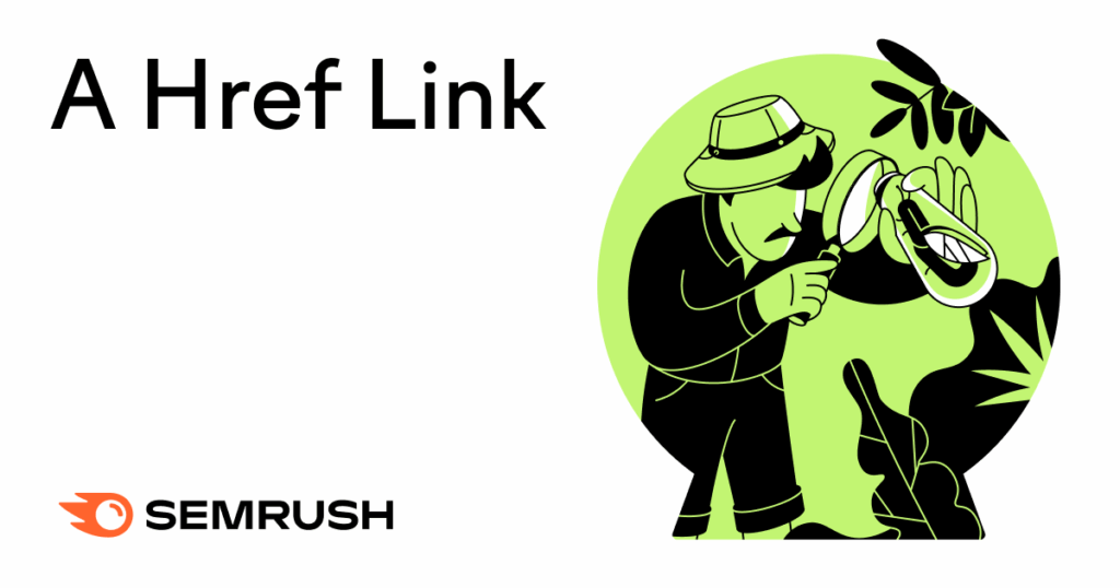 Opening anchor tag includes the ahref link. Closing anchor tag appears after the anchor text.