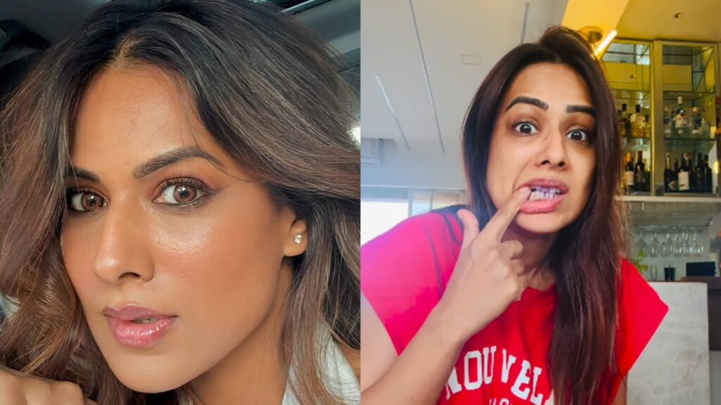 Nia Sharma shares a teeth-whitening hack