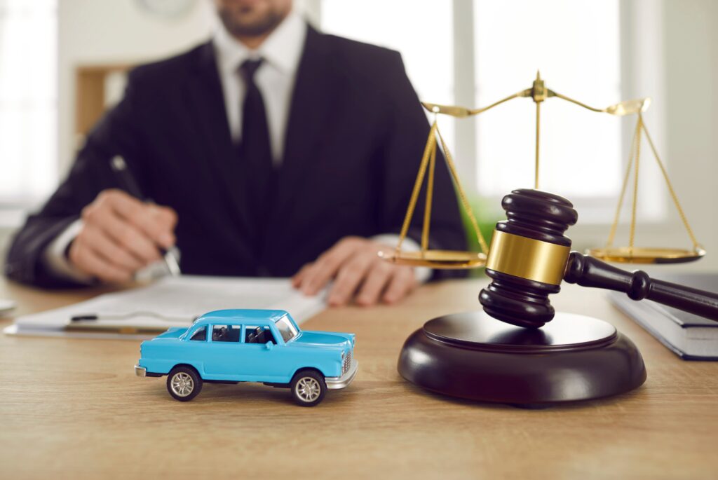 gavel and car