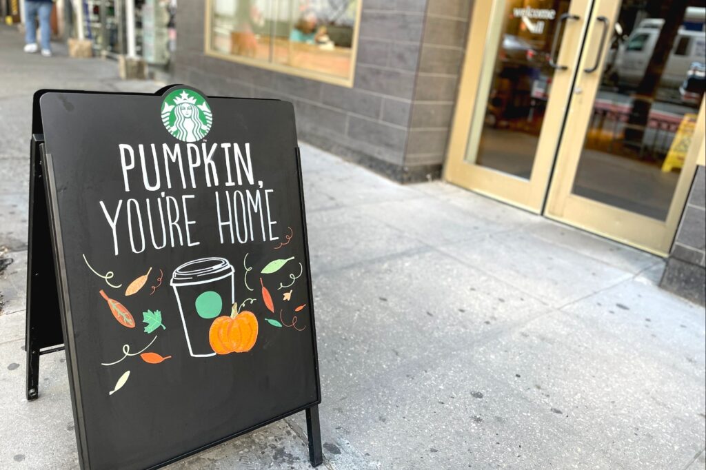 Starbucks Pumpkin Spice Latte, Fall Menu, Drive Record Sales